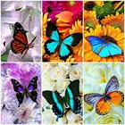 Алмазная 5D мозаика Evershine, полноформатная вышивка с бабочками, картины из страз с цветами, пейзажи