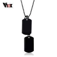 vnox stainless steel double dog tag necklace for men high polished pendant id men jewelry 24 chain necklace