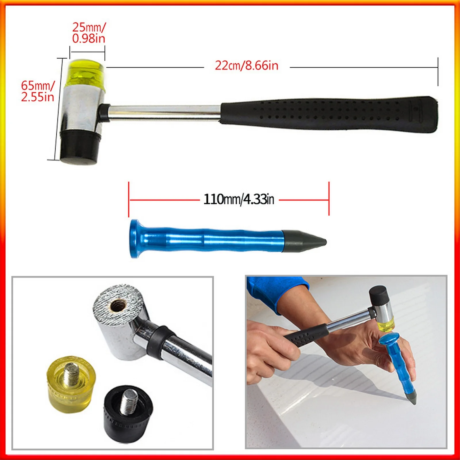 Набор для удаления вмятин на автомобиле инструмент ремонта кузова автомобиля