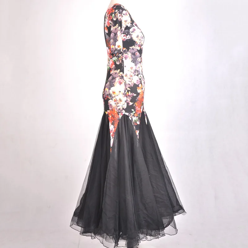 Платье для румбы современные танцевальные костюмы Венский вальс платье Румба