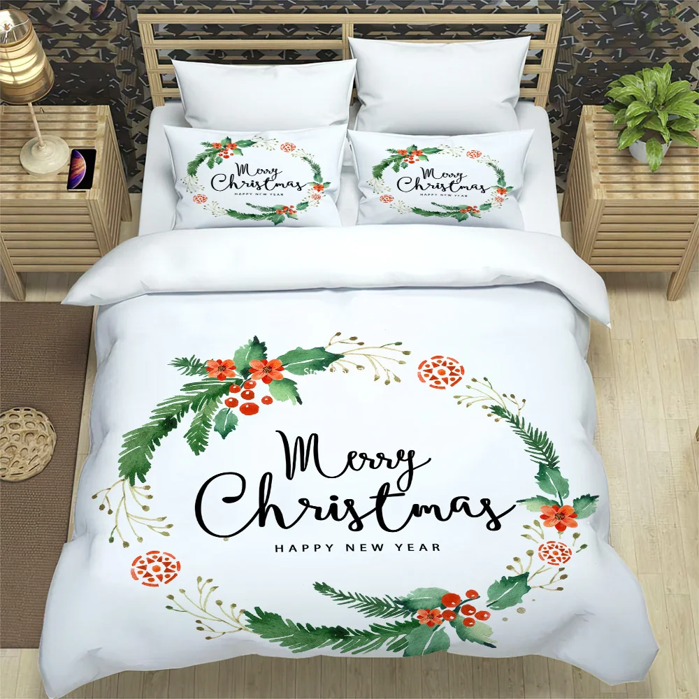 

Комплект постельного белья с 3d-изображением животных и Санта-Клауса