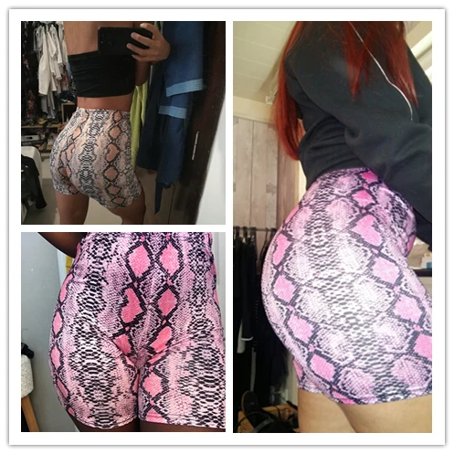 Женские леггинсы со змеиным принтом летние брюки с змеиной кожи спортивные