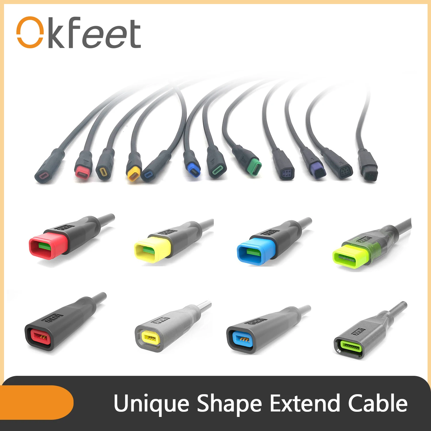 Okfeet Julet 2 3 4 5 6 контактный Водонепроницаемый уникальный Удлинительный Кабельный