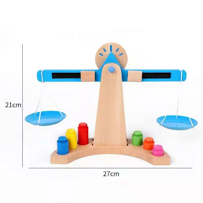 

Montessori Balance Scale Toys Educational Wooden Balancing Game Toy Kids Sensorial Training Toys Kids Balance Scale Toy Math Toy