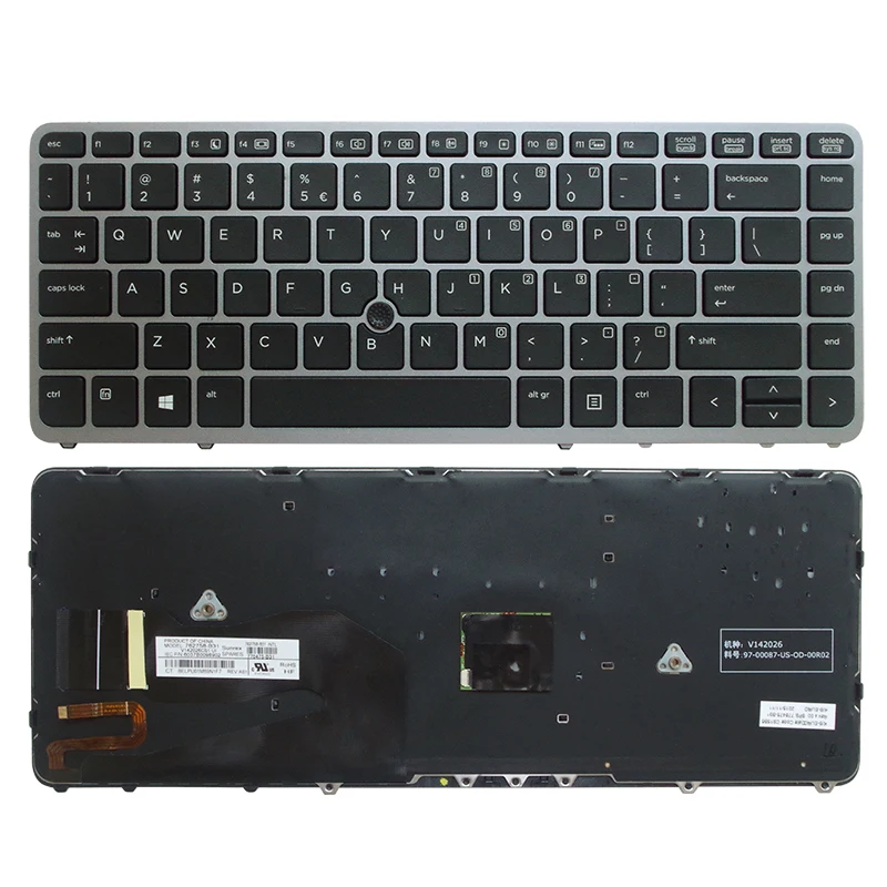 QH английская клавиатура для ноутбука HP EliteBook 840 G1 850 ZBook 14 G2 американская