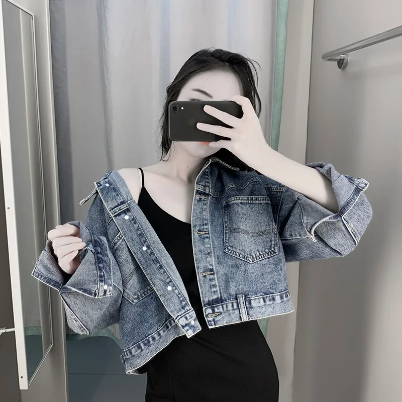 

Denim jacket female loose Korean tide ins women's 2020 autumn dress new net red short denim bf wind