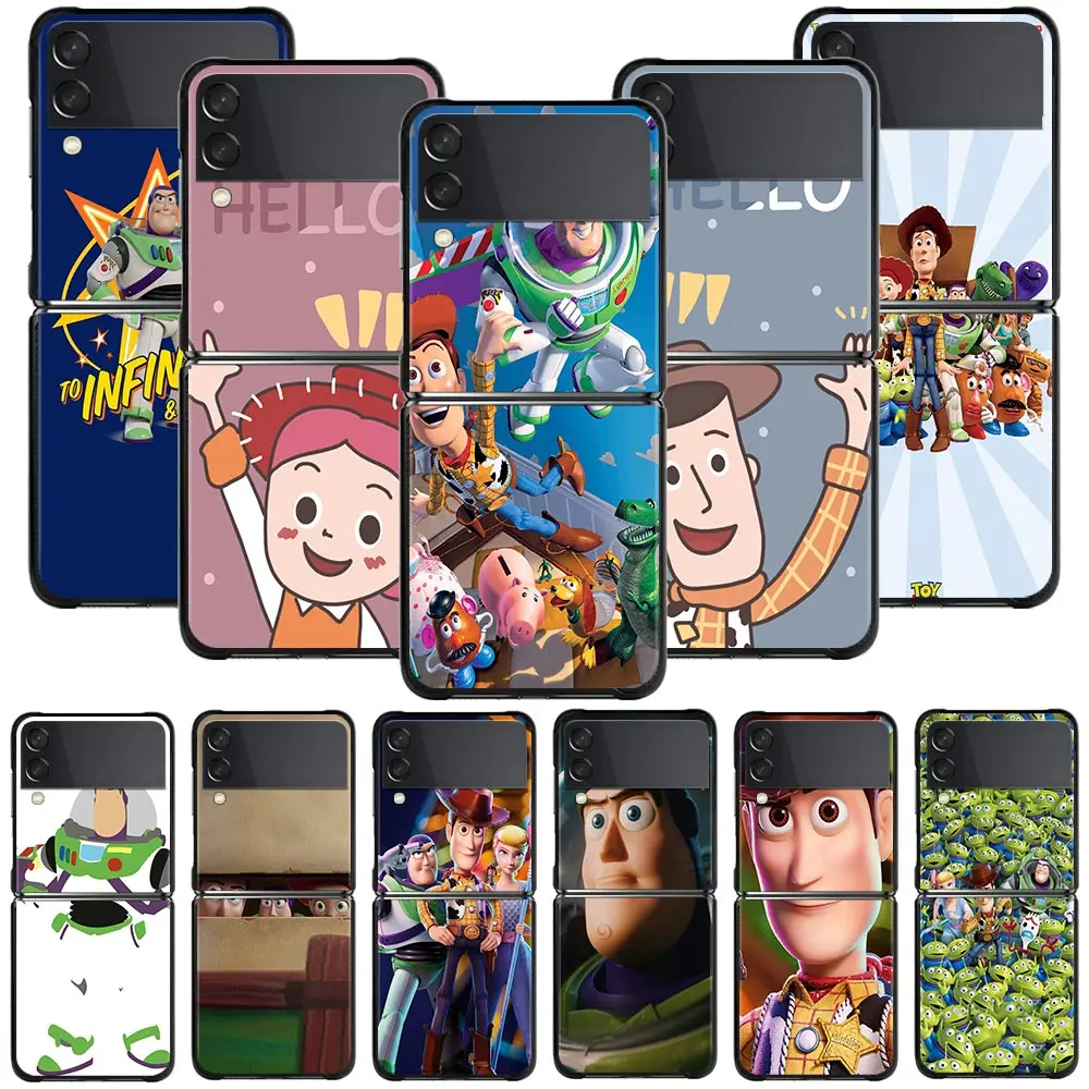 

Disney Buzz Lightyear Case Funda For Samsung Galaxy Z Flip3 Z Flip 5G z Flip Lovely Hard Bag Cover Housing Shell