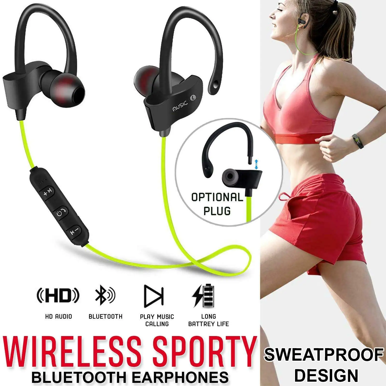 

Спортивные беспроводные Bluetooth-наушники, наушники-вкладыши, все устройства