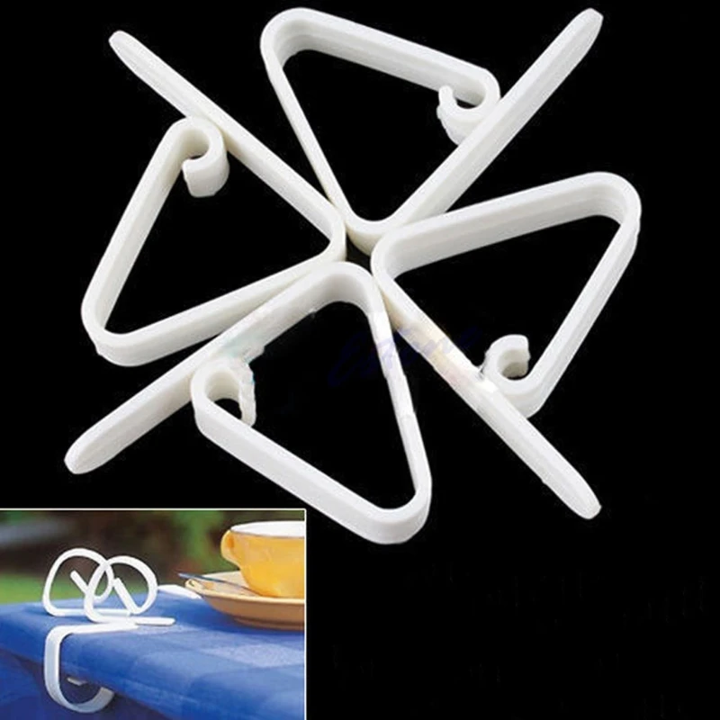 

4Pcs/Set Plastic Table Cover Cloth Tablecloth Clip Clamp Holder Wedding Party Clamp Table Cloth Grip Wedding Party Party Picnic