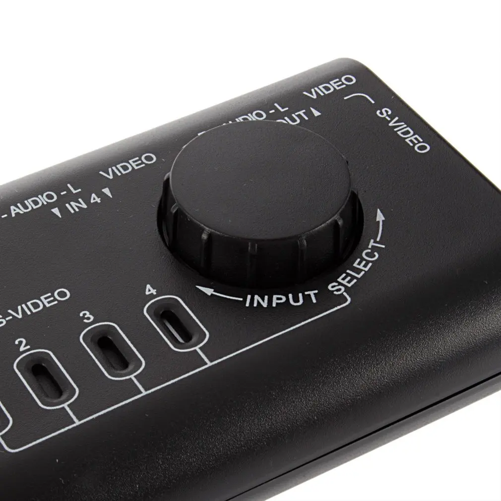 Выключатель сигнала аудио-видео AV RCA Splitter 4-путевой селектор в 1 пакете AUX Polybag Coaxial Cables ONLENY.