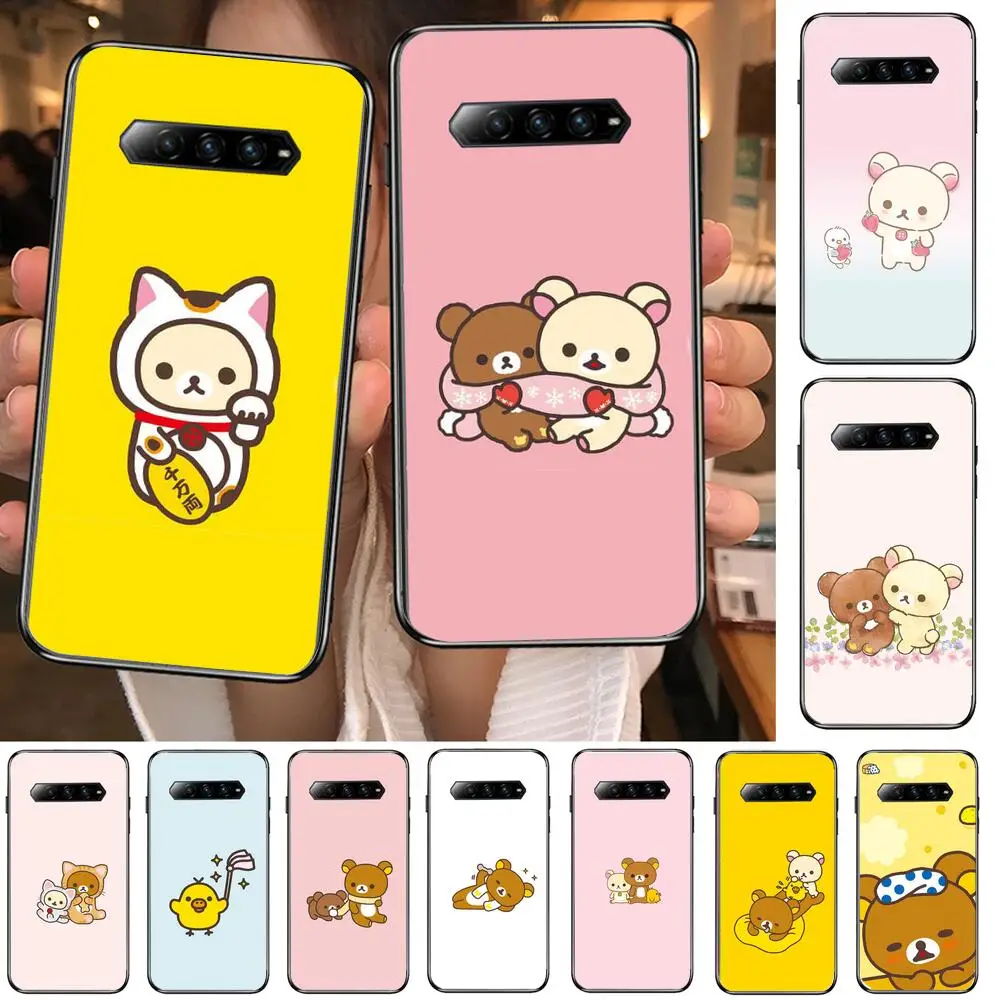 

TOPLBPCS Cute rilakkuma Phone Case For xiaomi redmi Black Shark 4 Pro 2 3 3s Cases Helo Black Cover Silicone Back Prett mini cov