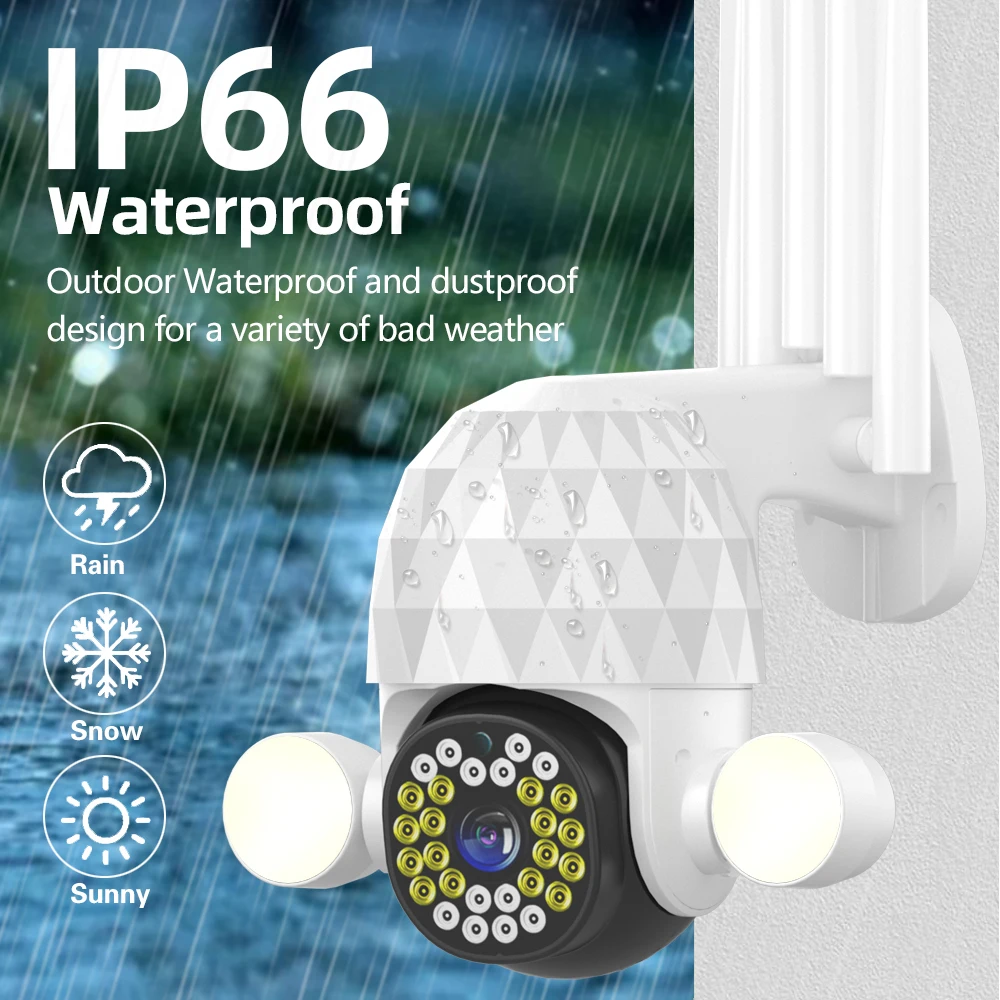 

IP-камера видеонаблюдения, 3 Мп, PTZ, Wi-Fi, 1080P