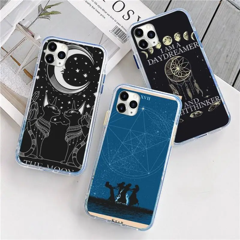 

Witches moon Tarot Mystery totem Phone Case For iphone 12 5 5s 5c se 6 6s 7 8 plus x xs xr 11 pro max mini