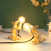 modern mini resin mouse led table lamps for living room bedroom nordic stand desk light luminaire loft home decor study fixtures