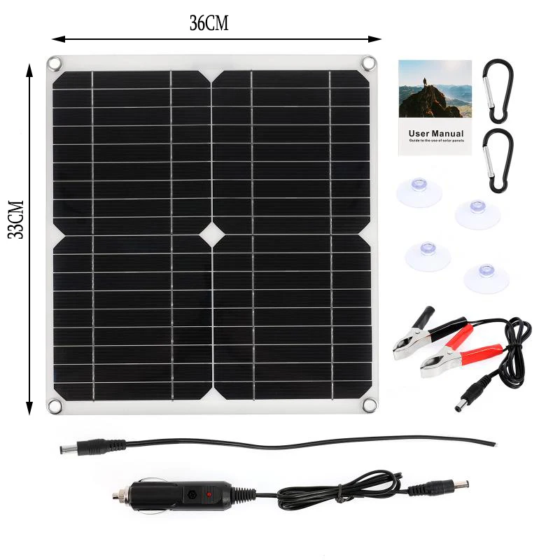 100w Панели солнечные двойной 12v/5В USB с 30A контроллер Водонепроницаемый солнечных