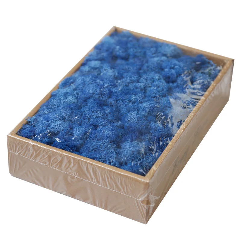 Blue Искусственное растение вечная жизнь 200 г мох сад украшение дома стены DIY цветок материал Мини Сад Микро Ландшафтные аксессуары - Цвет: Blue