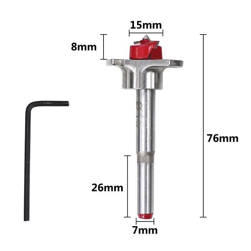 1pc 15mm Drill Bit 1 шт. диаметр 15 мм 20 мм 25 мм 30 мм 35 мм Регулируемые твердосплавные сверла деревообрабатывающая кольцевая пила для электроинструментов Forstner Сверло - Цвет: 1pc 15mm Drill Bit
