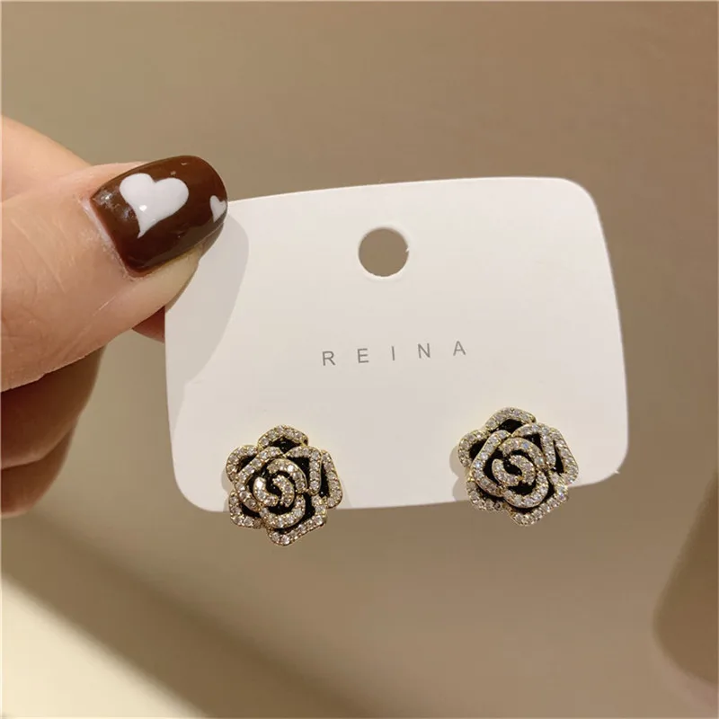 

Big Brand Camellia CC Earrings Stud Earrings Unusual Earings fashion jewelry 2021 Accessories for women