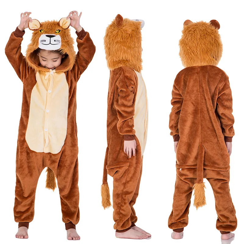 

2020 New Onesie Unicorn Kigurumi Animal Children Kids Flannel Winter Sleepwear Christmas Unisex Pajama Hooded