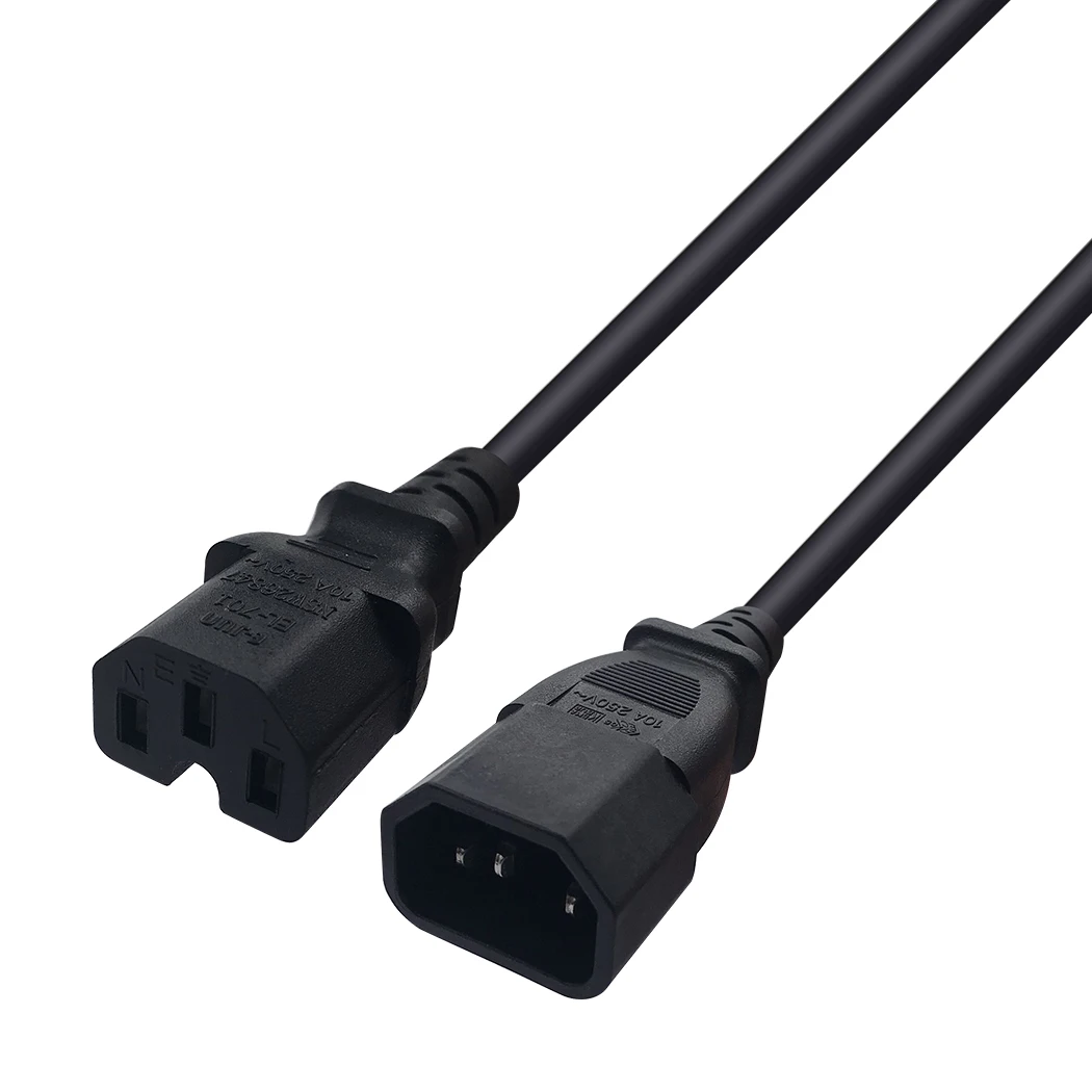 Jorinдо 1 м/3 2 фута IEC320 C14 к C15 IEC AC Шнур питания Женский 3-контактный штырьковый кабель