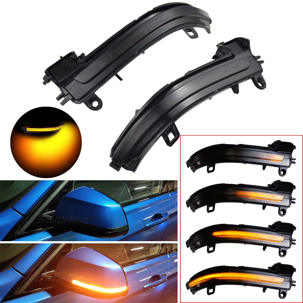 2x светодиодные динамические поворотники боковые зеркальные лампы