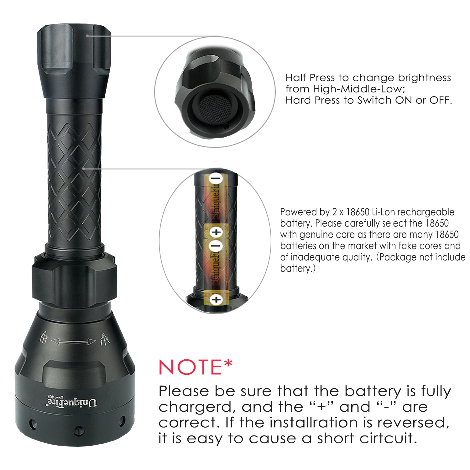 UniqueFire 1405 XP E светодиодный светильник вспышка зеленый/красный/белый фонарь с USB