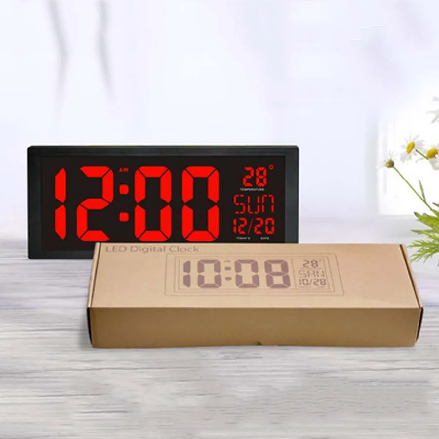 Большие цифровые настенные часы современный дизайн большие для гостиной с