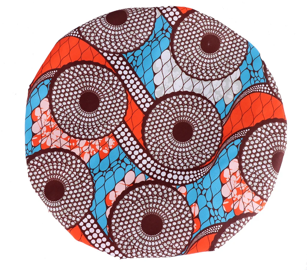 

African Pattern Women Satin Hair Protection Night Sleep Caps Hair Care Elastic Headband Hairdressing Shower Hat Bonnet Chemo Hat