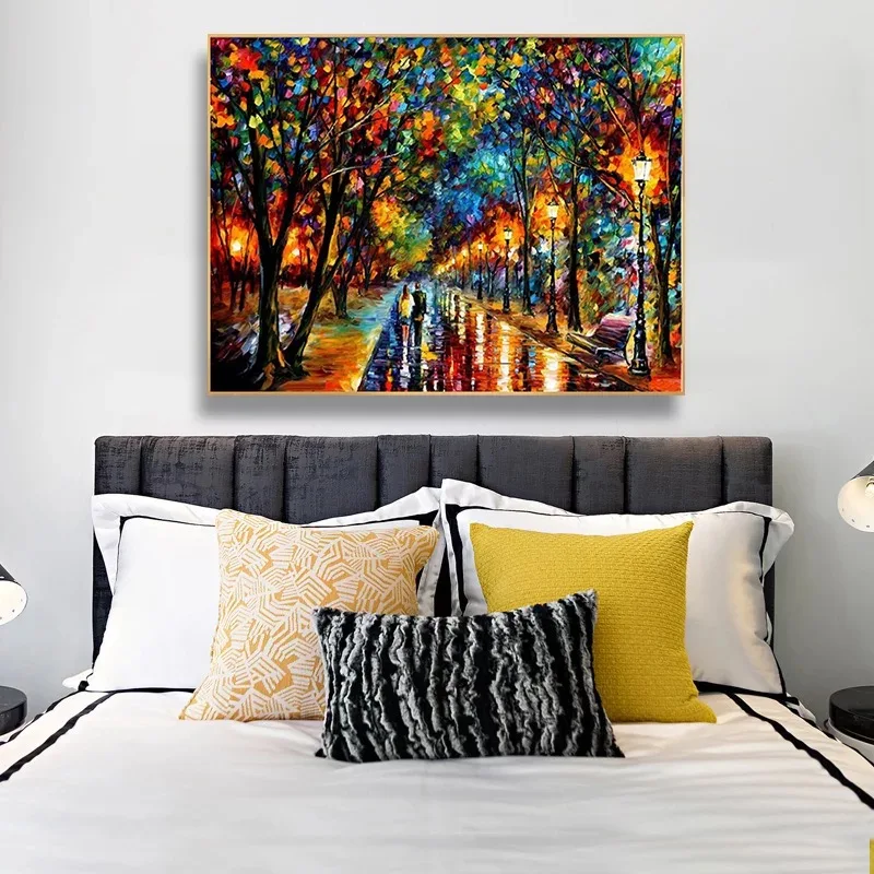 

5D DIY diamond painting landscape night view cross stitch full circle square diamond bedroom living room mural decoration gift