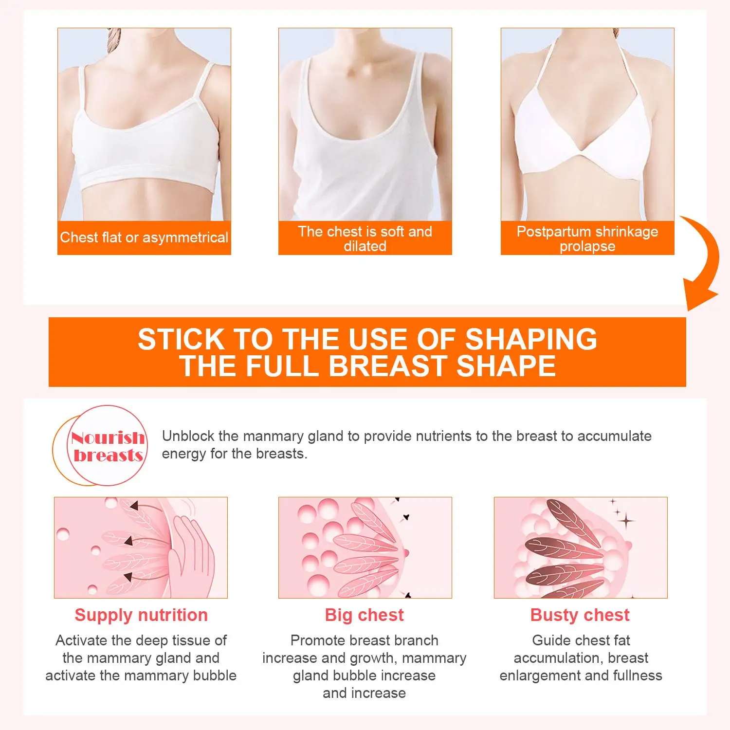

30g Natural Ingredient Breast Enhancement Cream Improve Postpartum Sagging Breast Firming Lifting Massage Cream