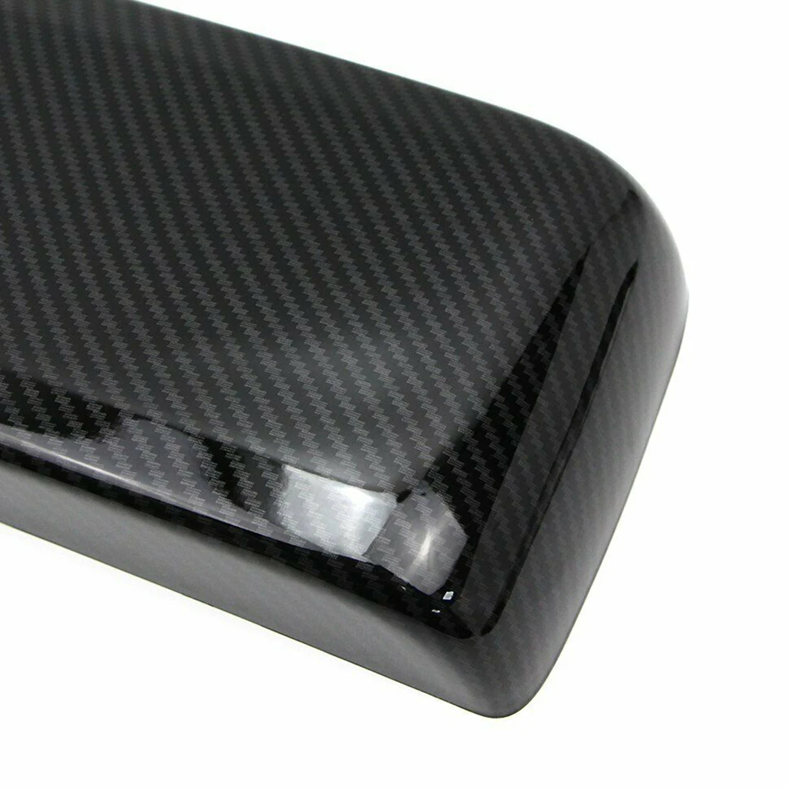 

beler NEW 3pcs Carbon Fiber Texture Black Interior Center Console Storage Armrest Cover Panel Trim fit for Honda Civic 2016-2019