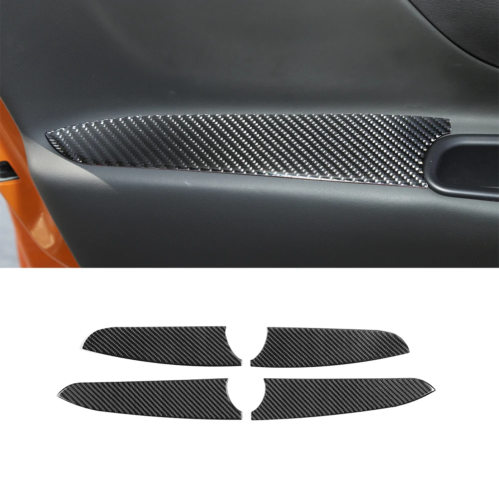 

Car Inner Door Armrest Decoration Cover Trim Sticker Decal for Jeep Renegade 2015-2021 Soft Carbon Fiber Interior Accessories