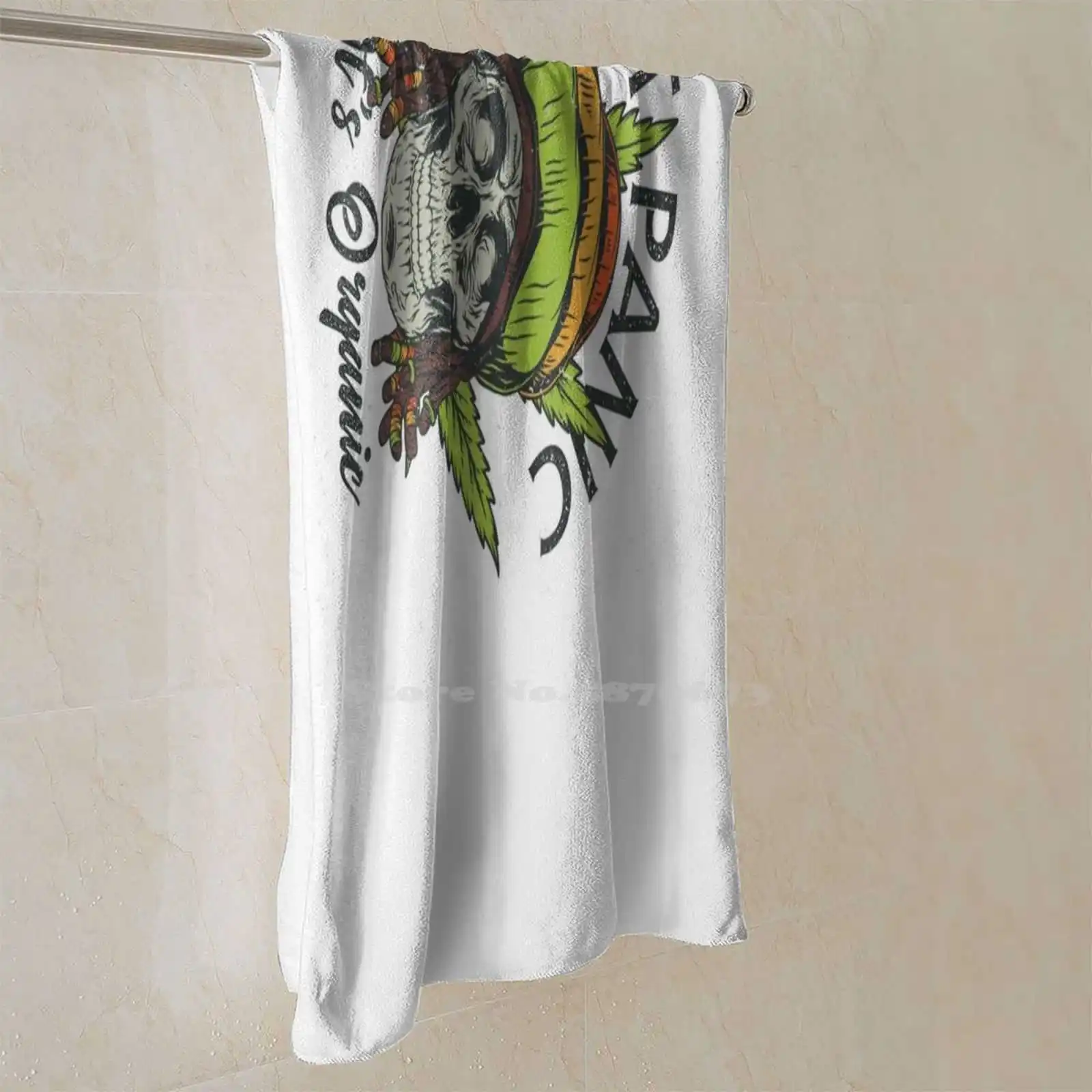 Мягкие полотенца Rasta с рисунком черепа не волнуйтесь для ванной школы