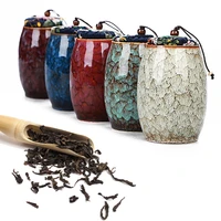 300ml ceramic kitchen tea box retro tea pot cans caddies containers travel storage box porcelain jar for powder coffee jar