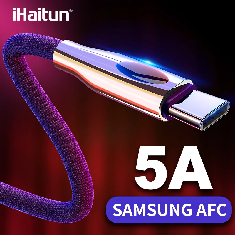 IHaitun type C USB кабель для samsung Galaxy S10 S9 S8 Note 10 A50 usbc Data 3 0 1 Quick Charge 4 быстрое зарядное