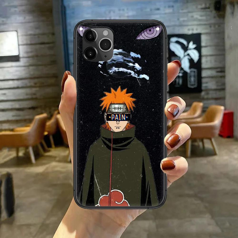 

Naruto Pain Anime Phone Case Cover For Iphone 5 5S 6 6S PLUS 7 8 11 12 Mini X XR XS PRO SE 2020 MAX black Shell 3D Etui Fashion