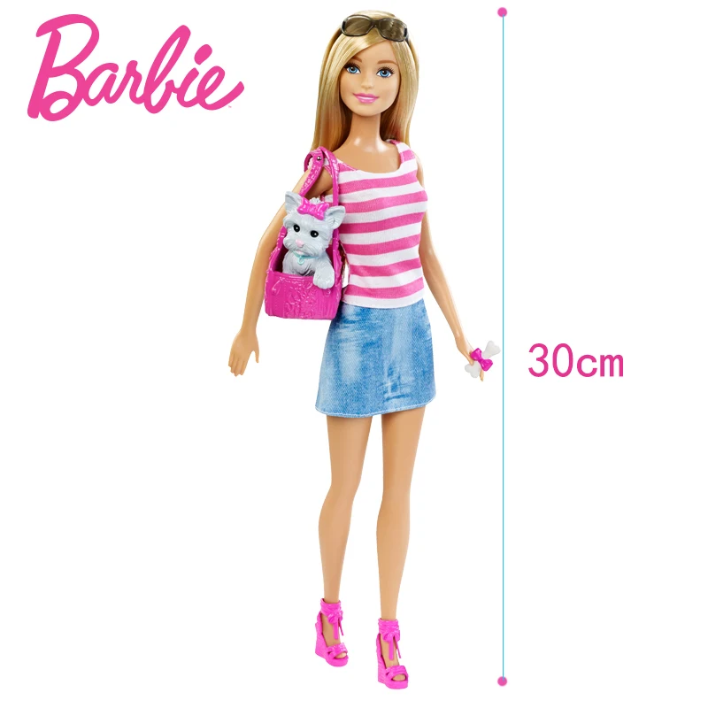

Original Barbie Doll with Puppy Toys for Girls Barbie Accessories Fashion Barbie Clothes Hot Toys for Children Birthday Gift