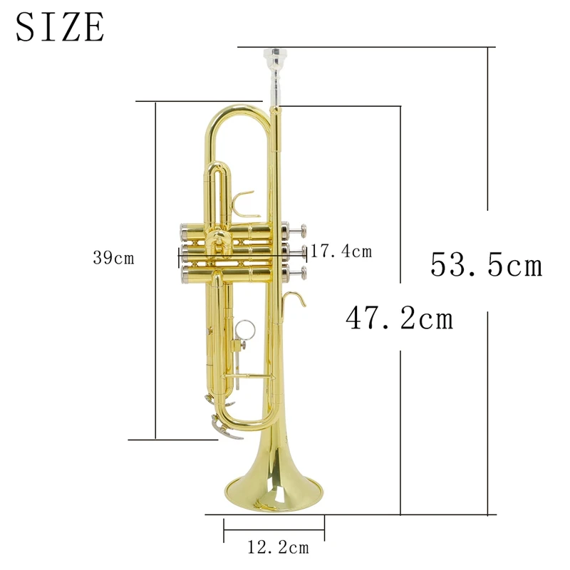 Высокое качество Bb труба B плоская прочная Латунная Труба с мундштуком | Спорт и