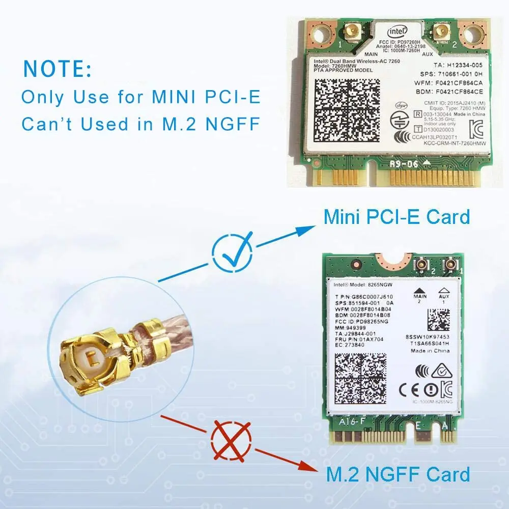 Eightwood RF кабель U.FL(IPEX/IPX) Mini PCI to RP SMA женский Wi Fi коаксиальный RG178 с низким уровнем