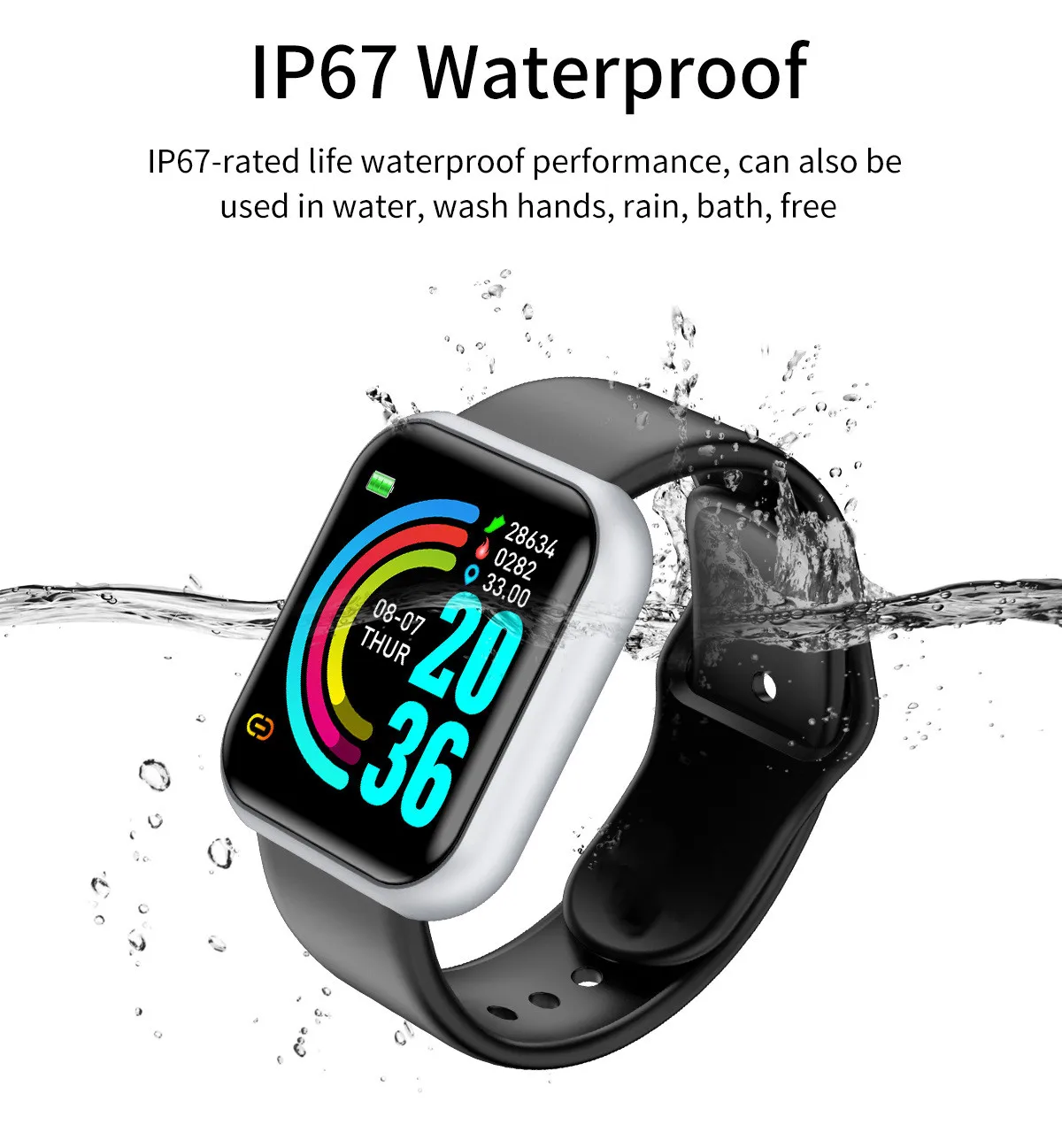 fashion new y68 pro sport smart watch women men smartwatch portable electronics heart rate fitness tracker for apple android ios free global shipping