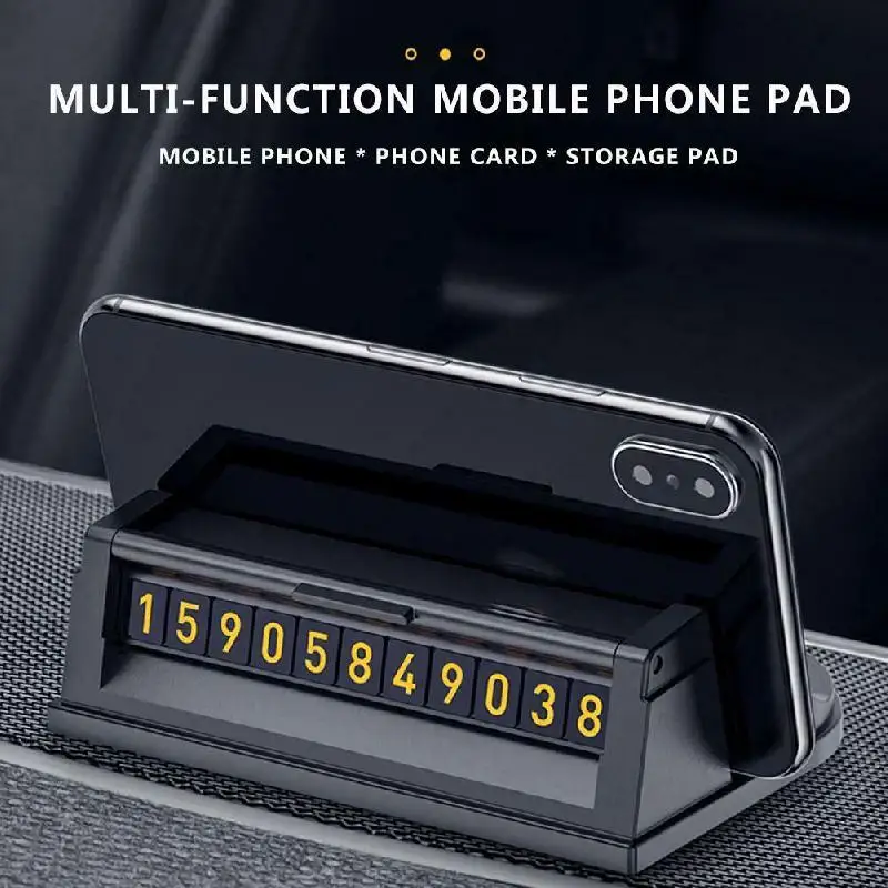 Автомобильная Временная парковочная карта держатель телефонного номера