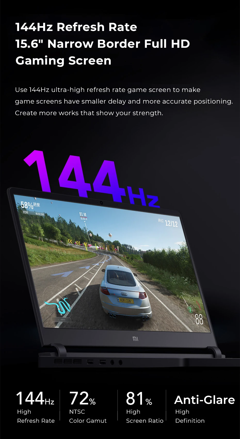 Xiaomi Mi игровой ноутбук с диагональю 15,6 дюймов, обновленный i5 8G/i7 16G DDR4 144Hz GTX1660Ti/RTX2060 NVIDIA 6GB DDR6 e-спортивный компьютер