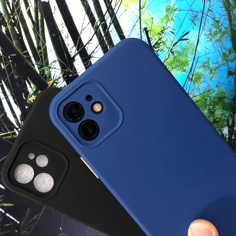 Цветовой контраст жидкий силиконовый чехол для iphone 6 7 8 плюс размер 11 12 Pro Max X XS XR 5 5s