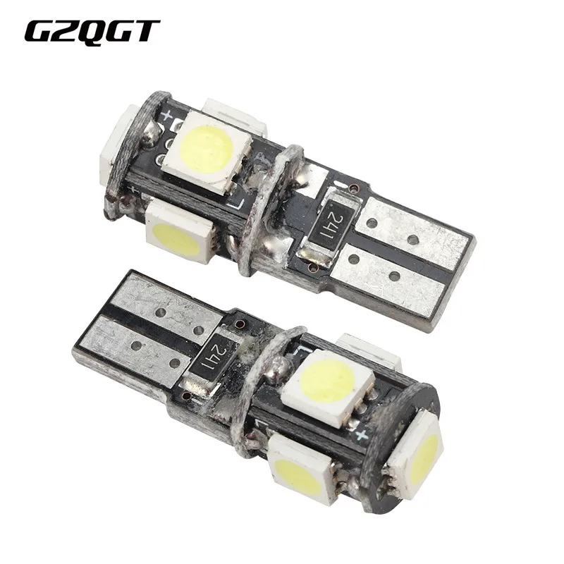 10 шт. светодиодный W5W T10 194 168 Canbus 5050 автомобильный светильник лампы 5 SMD без ошибок