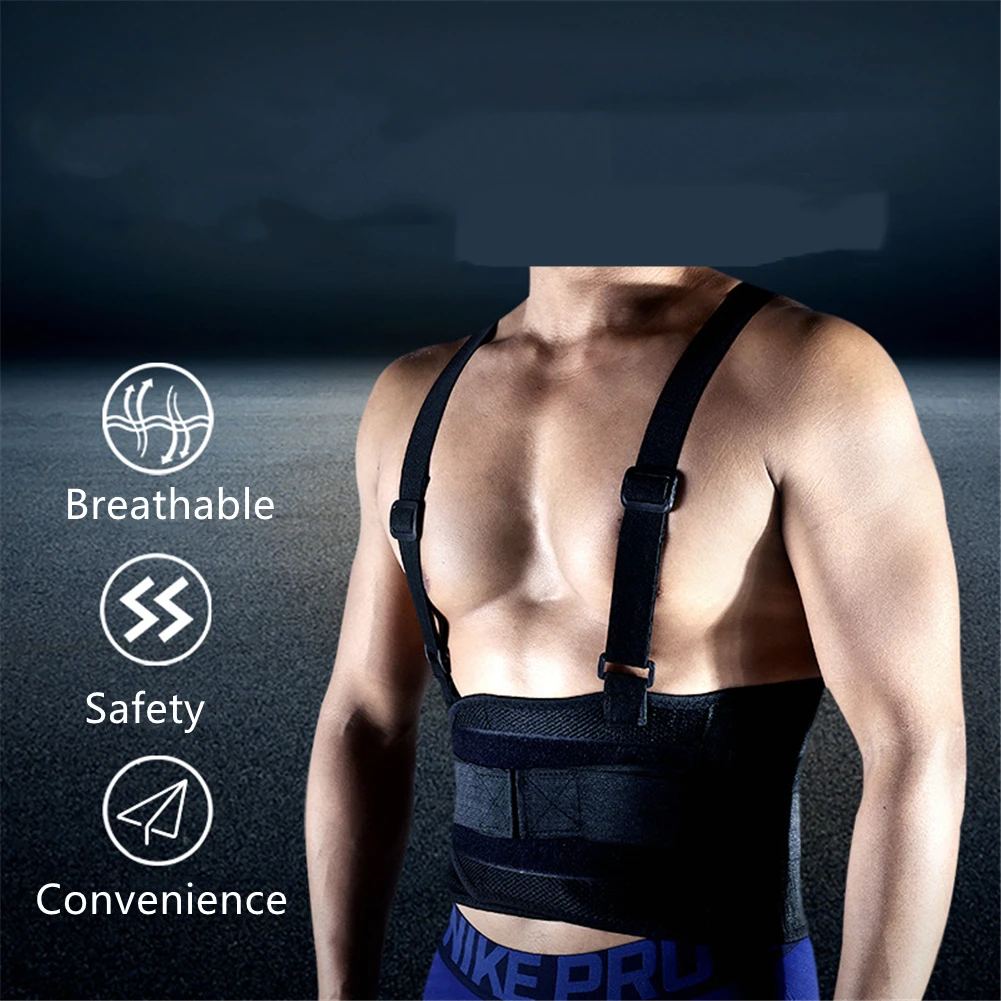 Waist Back Support Belt Rib Fixation Strap Lumbar Brace for Gym Weightlifting Protect and Ortopedicas Spine Pain Relief