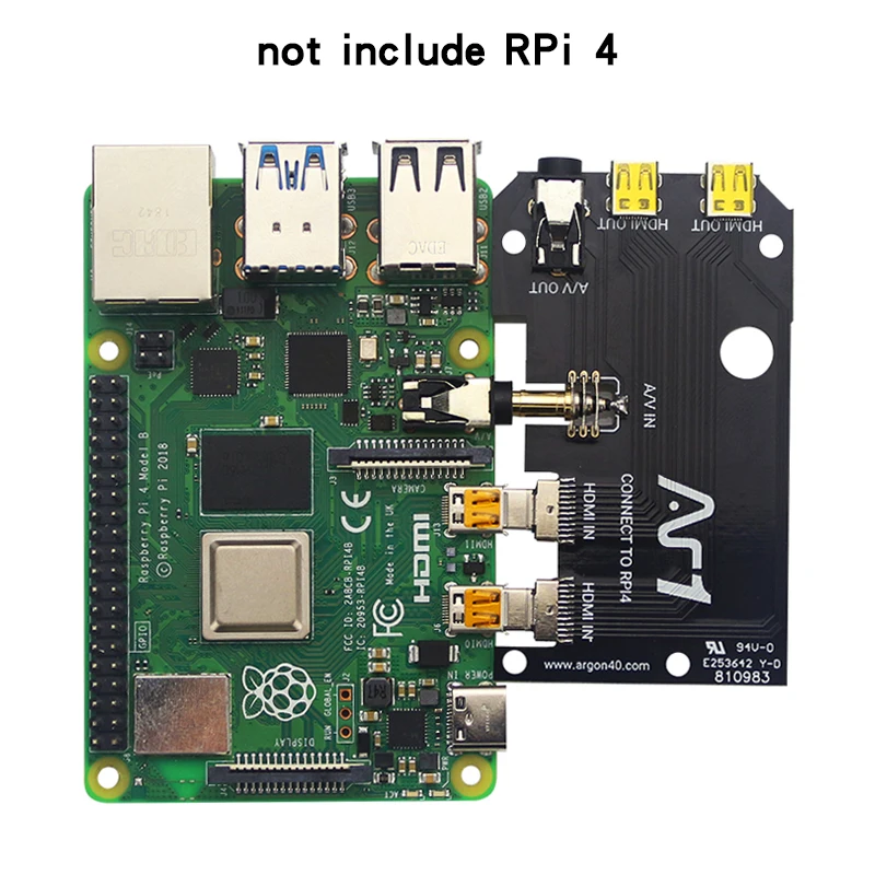New Raspberry Pi 4 model B Case Aluminum Magnetic Removable GPIO Cover with Power Switch+Cooling Fan+Heat sink for RPi 4B |