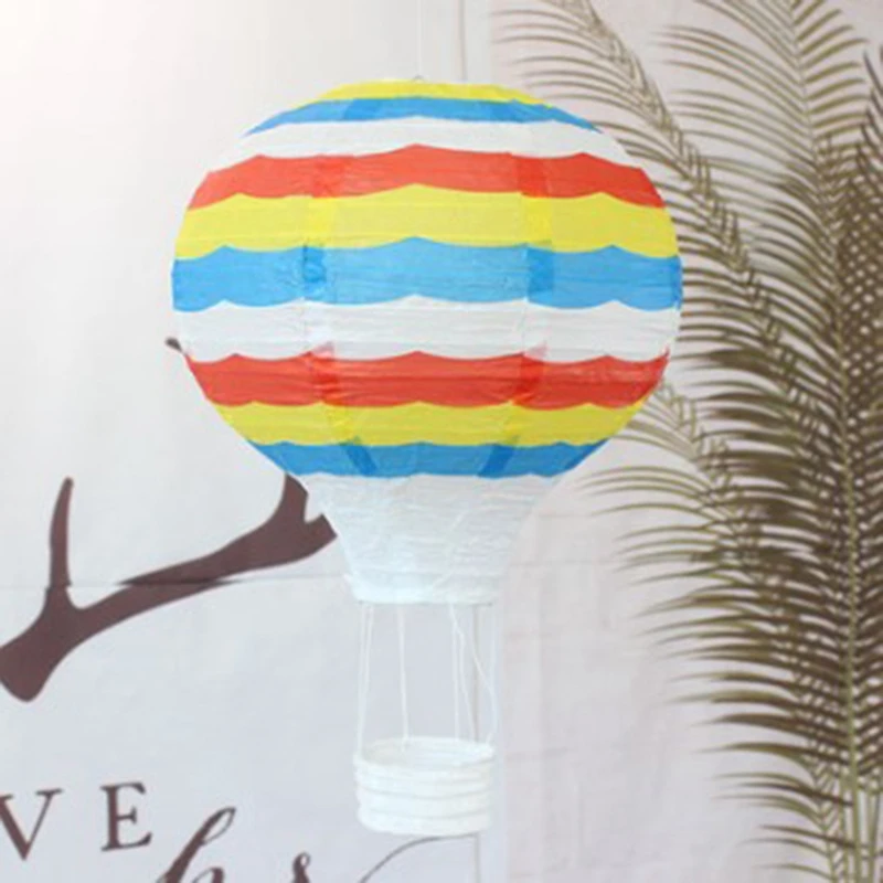 5Pcs Hot Air Balloon Paper Lantern Rainbow Hanging Ball White Chinese Wishing Lanterns Wedding Birthday Holiday Party DéCor | Дом и сад
