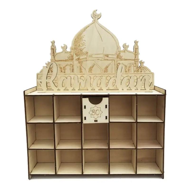 

Wooden Drawer Ramadan Decoration Eid Mubarak Advent Calendar Countdown Muslim