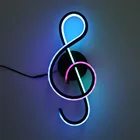 Музыкальные нотки светодиодный настенный светильник скандинавский простой RGB Tik Tok прикроватный спиральный Ночник светильник для гостиной спальни украшение