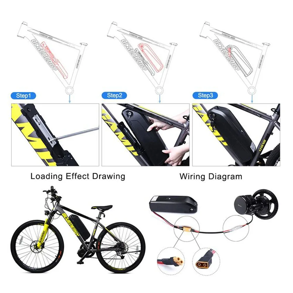 36V 48V 52V Ebike чехол для аккумулятора Hailong Bike Box держатель электрического